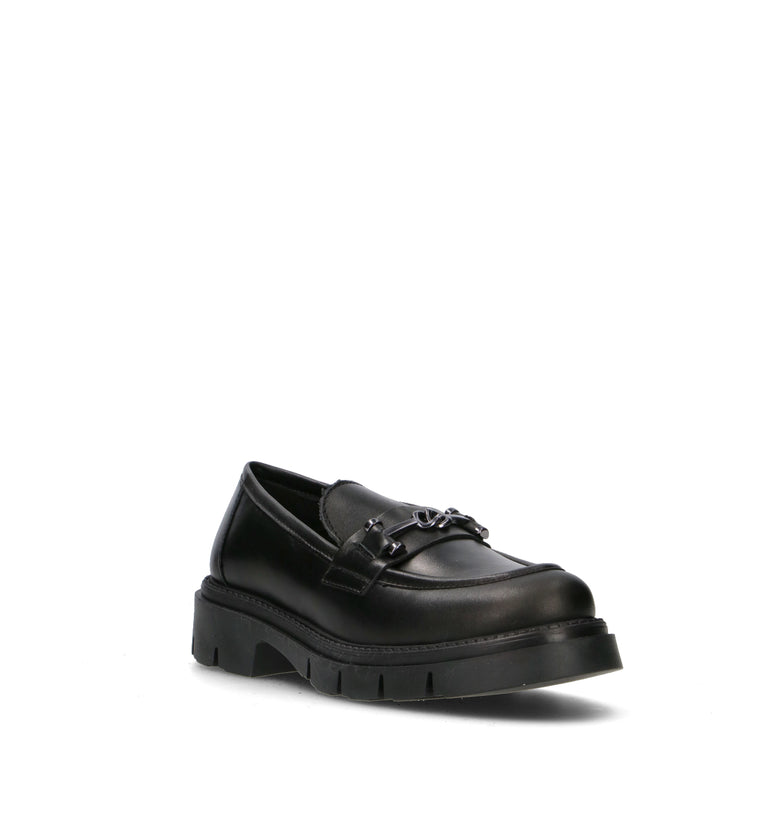 ROSA E ROSA Mocassino donna nero in pelle