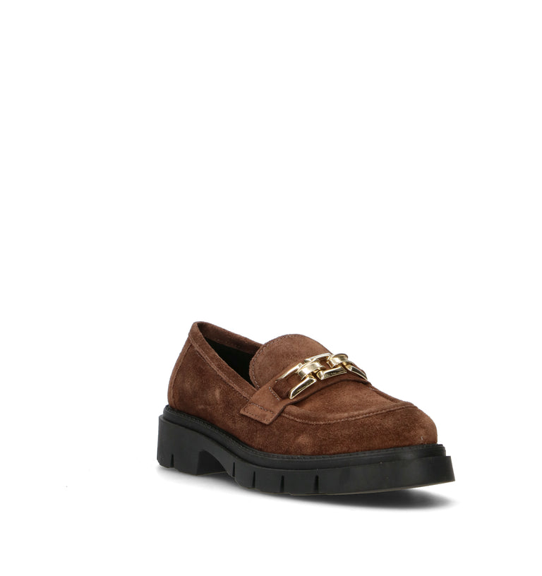 ROSA E ROSA Mocassino donna marrone in suede
