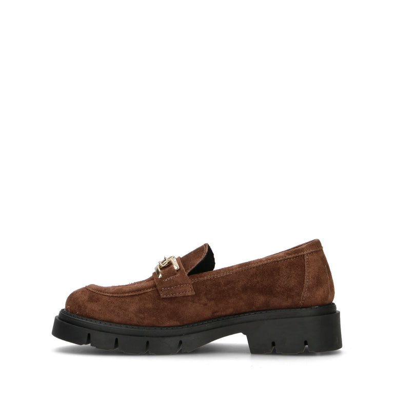 ROSA E ROSA Mocassino donna marrone in suede