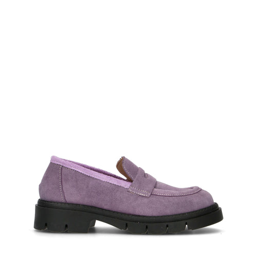 ROSA E ROSA Mocassino donna viola in suede
