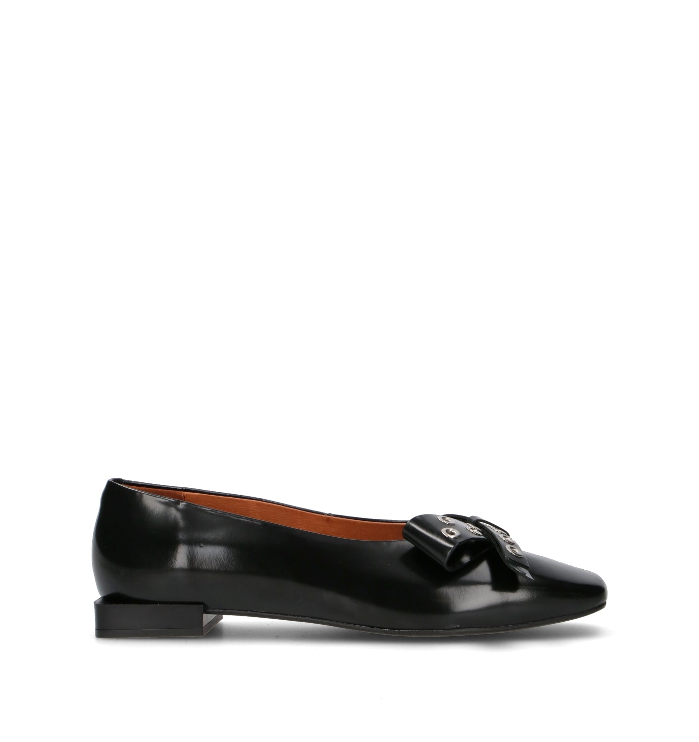 ANGEL ALARCON Ballerina donna nera in pelle