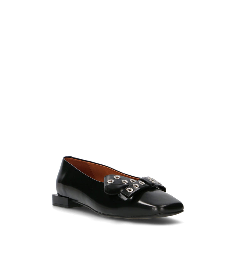 ANGEL ALARCON Ballerina donna nera in pelle