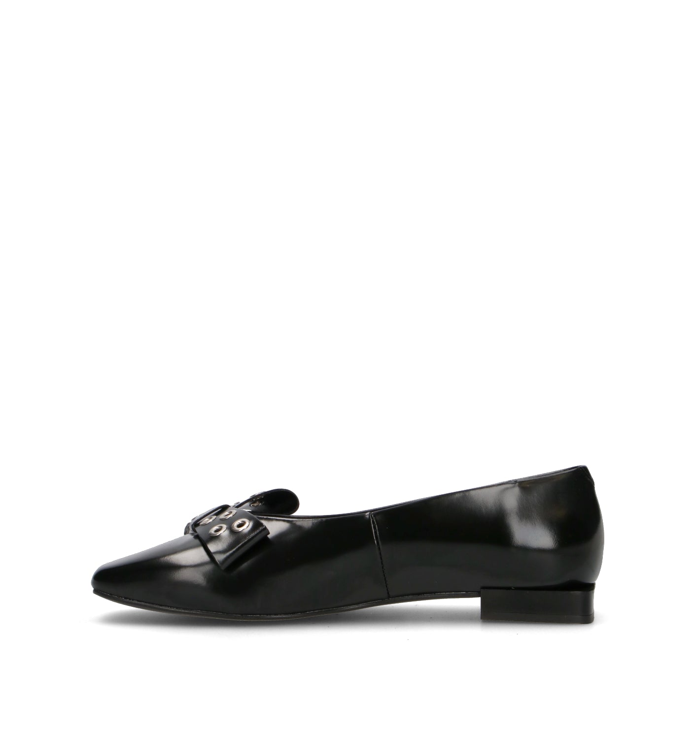 ANGEL ALARCON Ballerina donna nera in pelle