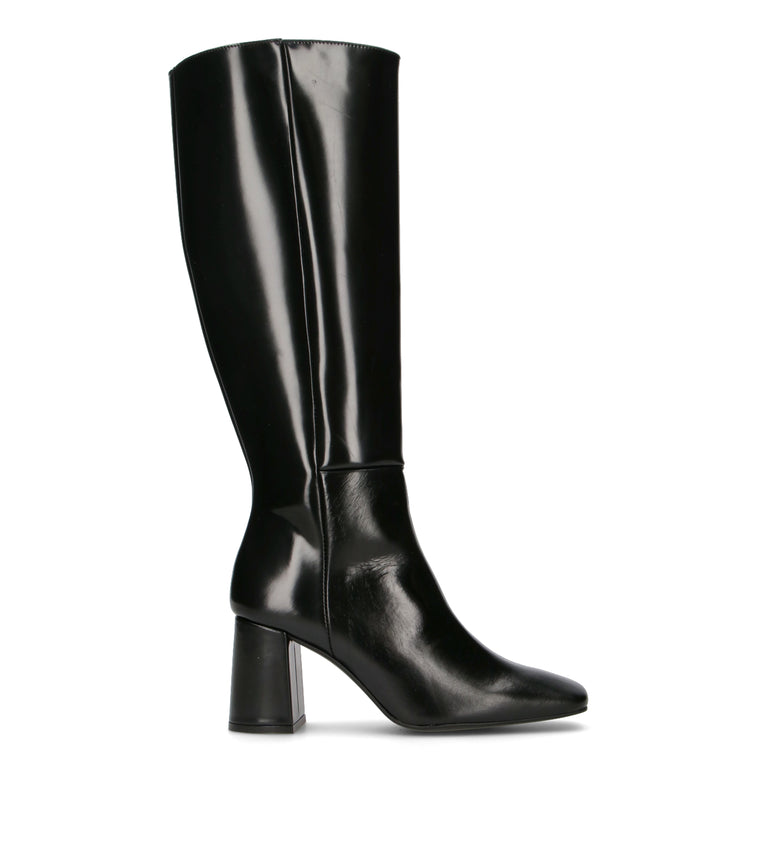 ANGEL ALARCON Stivale donna nero in pelle