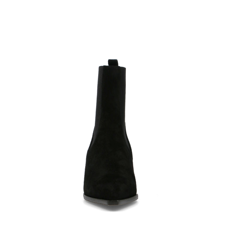 ANGEL ALARCON Tronchetto donna nero in suede