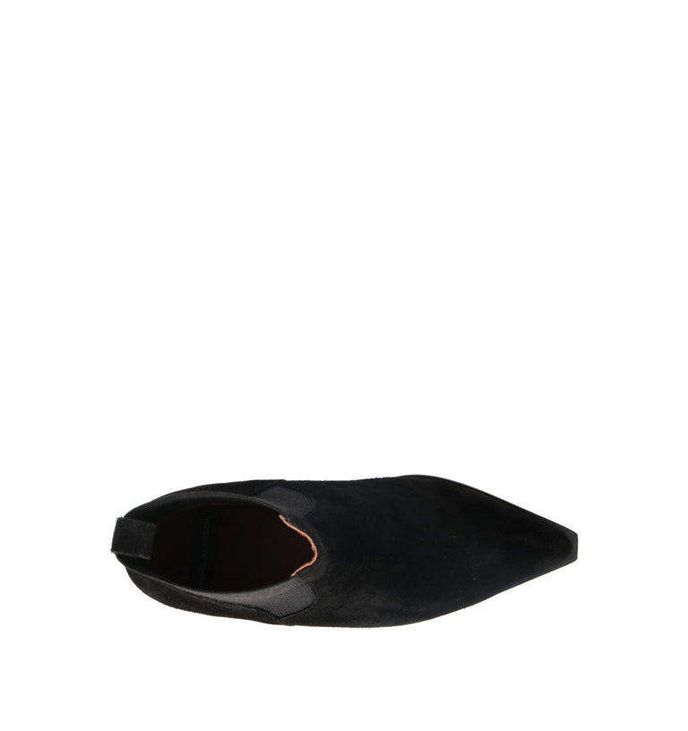 ANGEL ALARCON Tronchetto donna nero in suede
