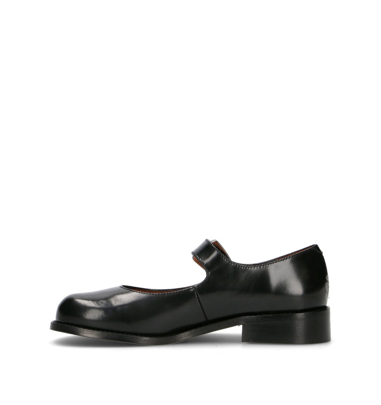 ANGEL ALARCON Ballerina donna nera in pelle
