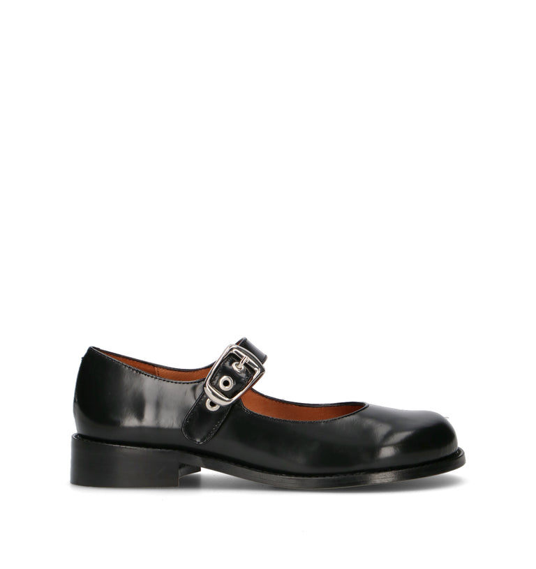 ANGEL ALARCON Ballerina donna nera in pelle