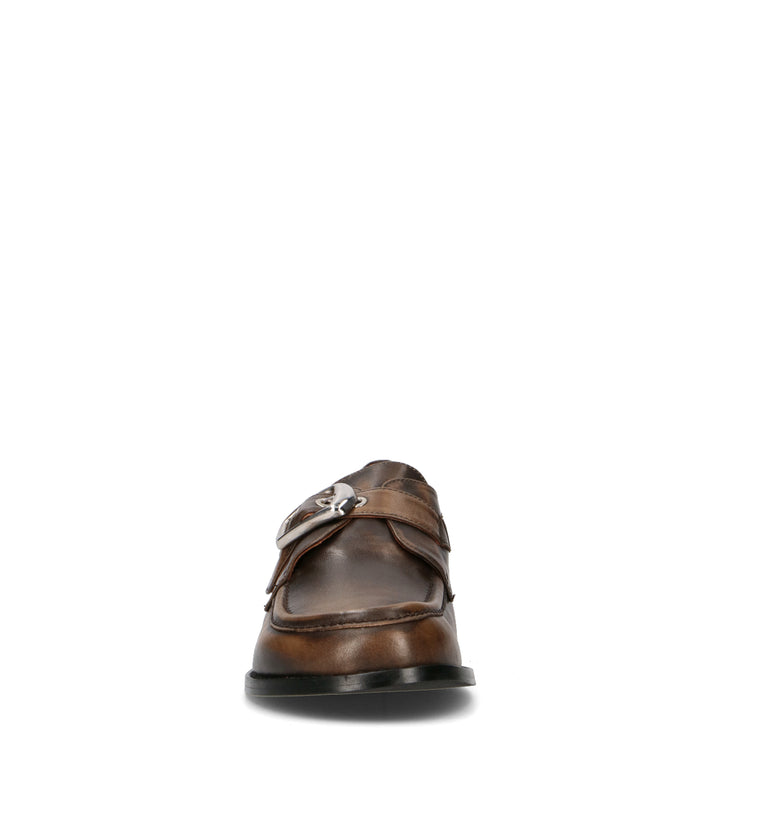 ANGEL ALARCON Mocassino donna marrone in pelle