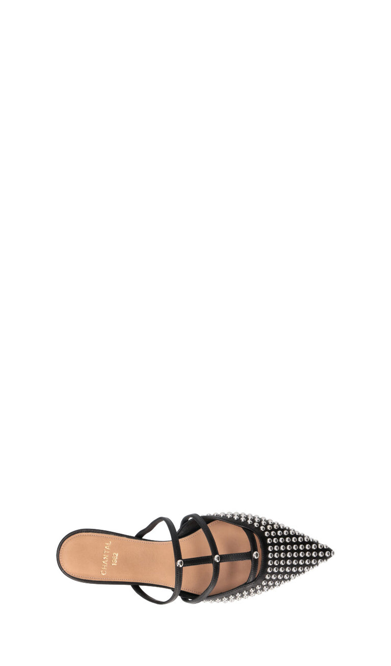 CHANTAL 1962 Sabot donna nero in pelle