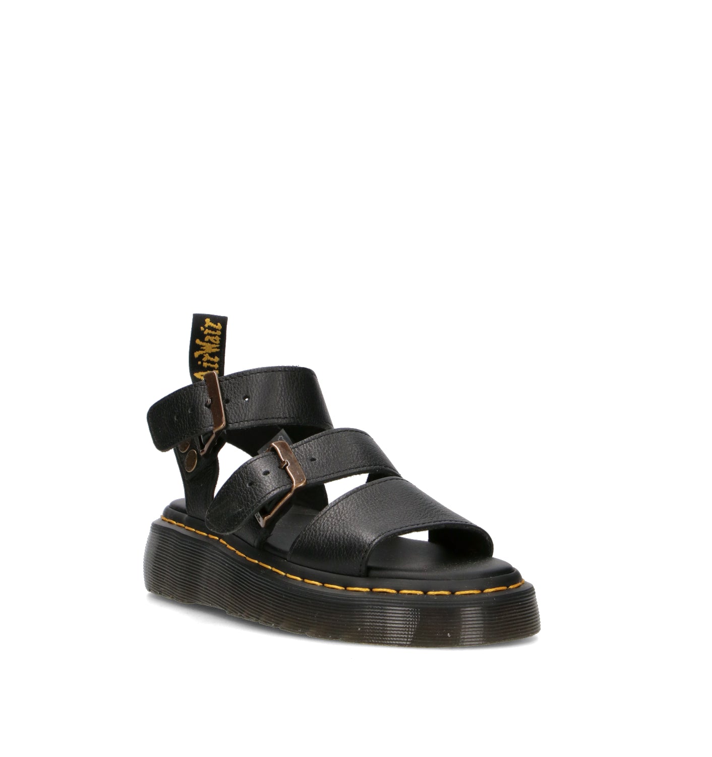 DR. MARTENS GRYPHON QUAD Sandalo donna nero in pelle
