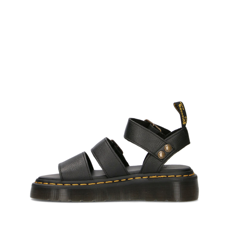 DR. MARTENS GRYPHON QUAD Sandalo donna nero in pelle