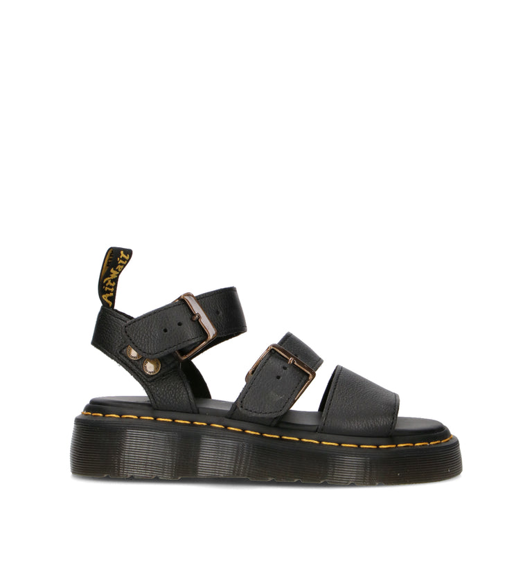 DR. MARTENS GRYPHON QUAD Sandalo donna nero in pelle