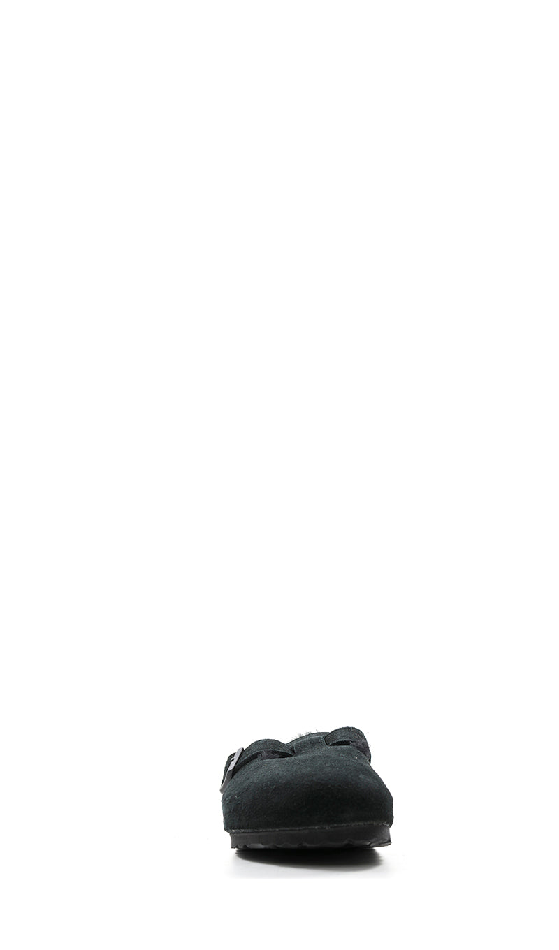 BIRKENSTOCK Pantofola donna nera in suede