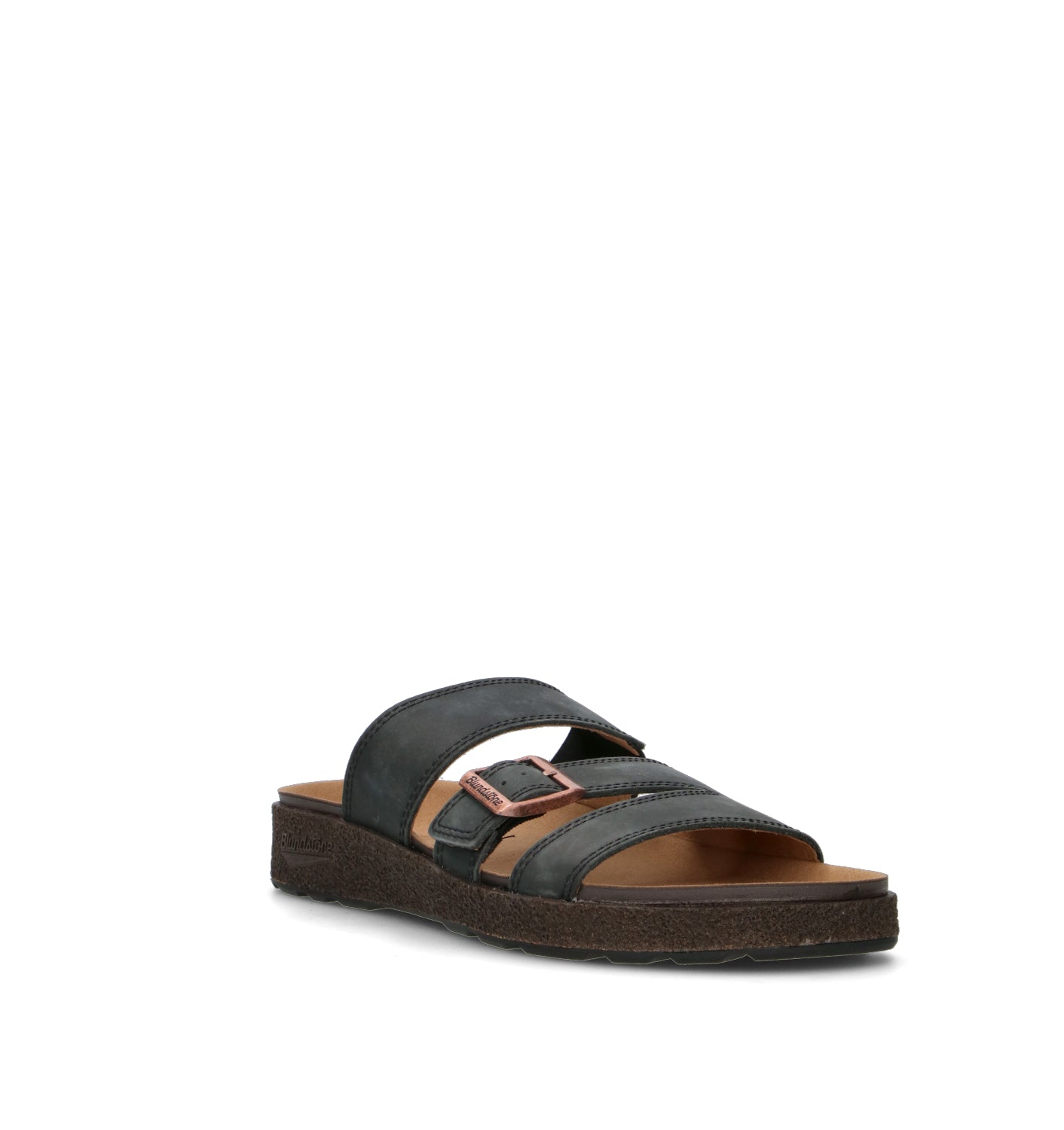BLUNDSTONE Ciabatta uomo nera in suede