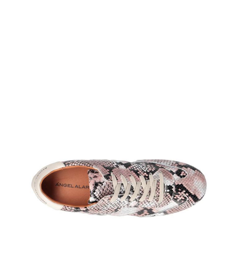 ANGEL ALARCON Sneaker donna grigia in pelle