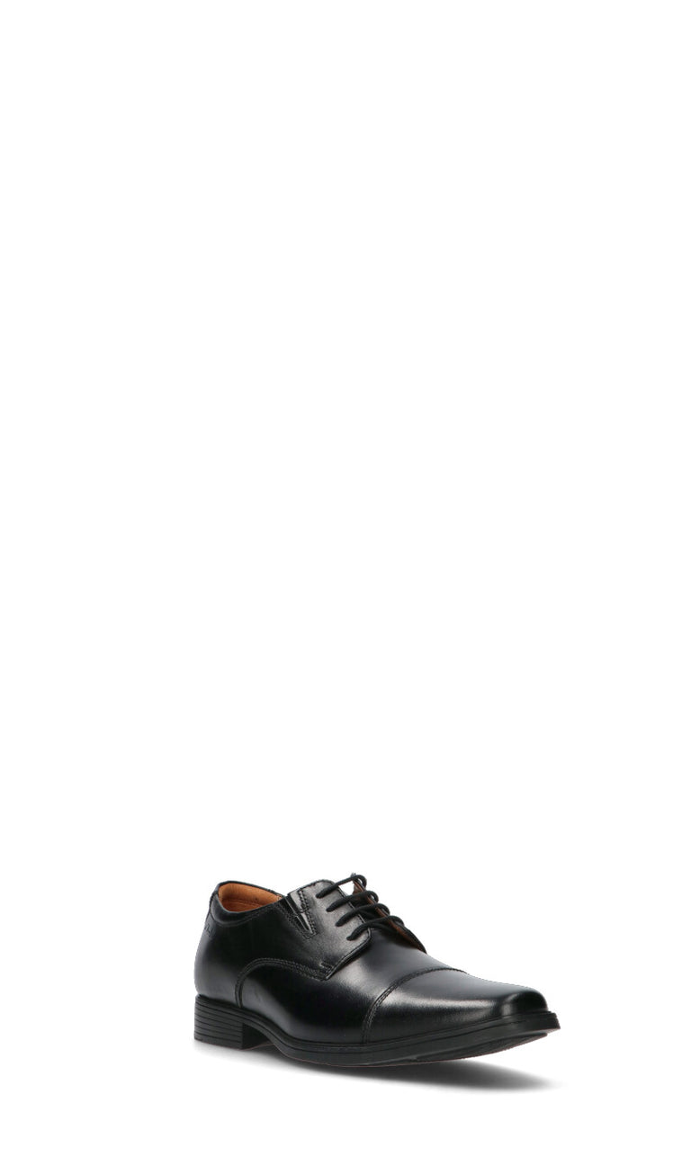 CLARKS ESSENTIALS Stringata uomo nera in pelle