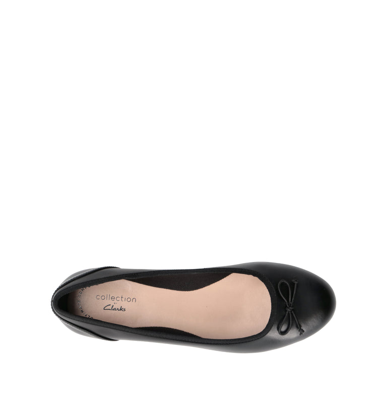 CLARKS ESSENTIALS COUTURE BLOOM Ballerina donna nera in pelle