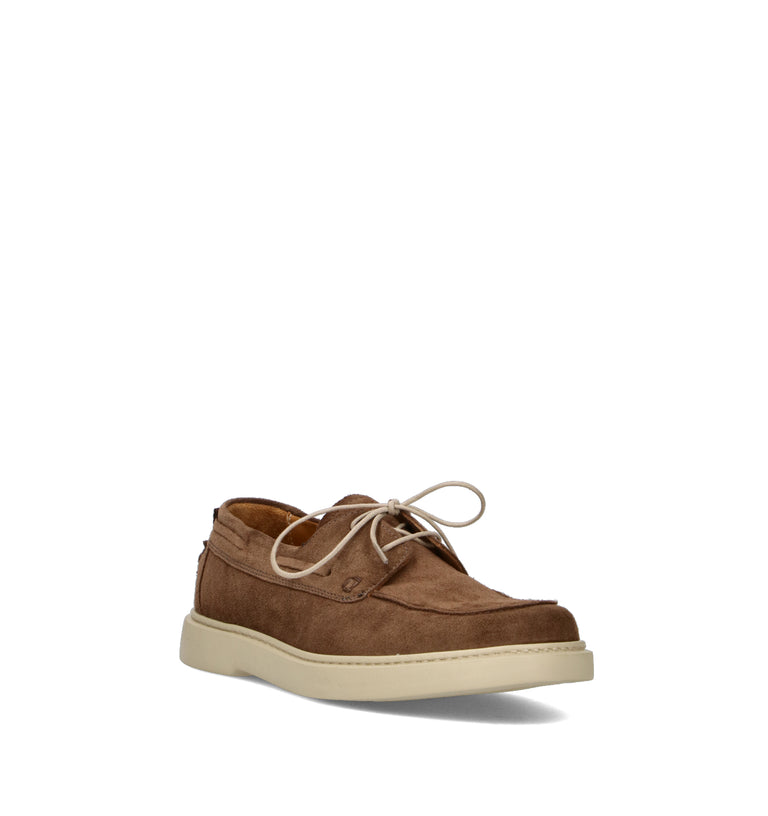 PAWELK'S Stringata uomo cacao in suede