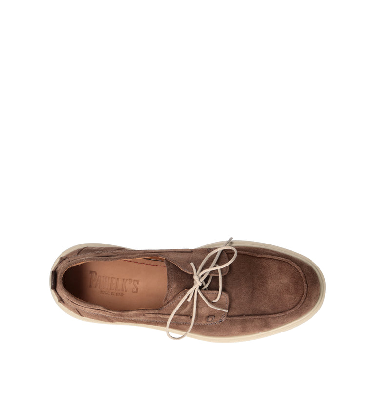 PAWELK'S Stringata uomo cacao in suede