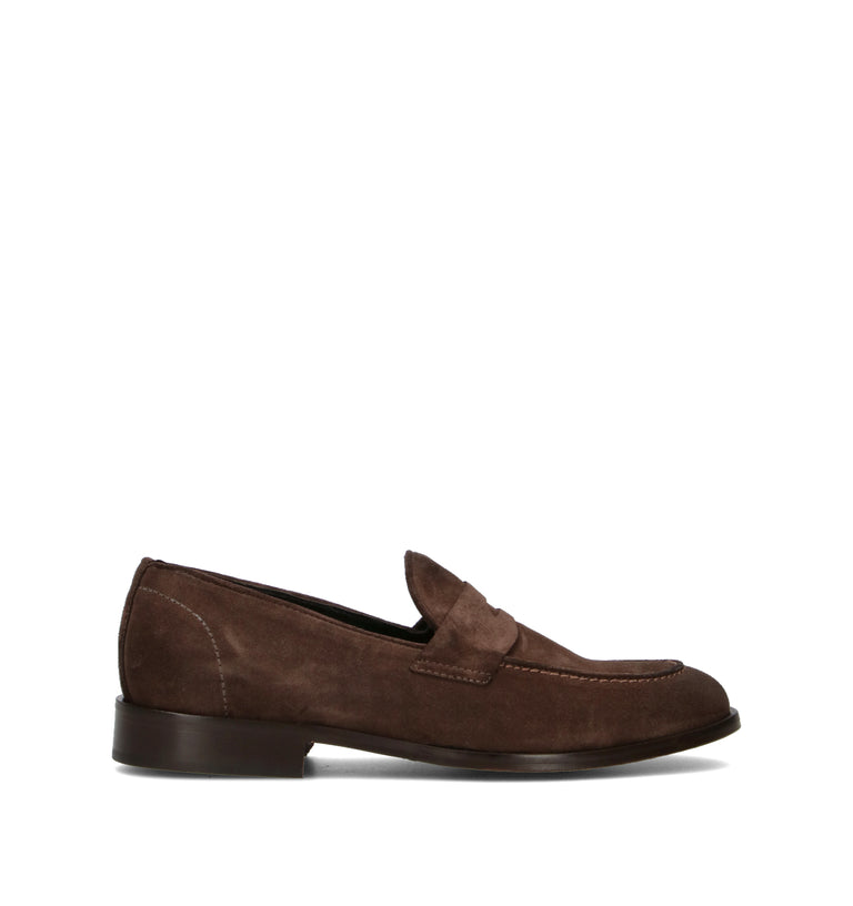 PAWELK'S Mocassino uomo testa di moro in suede