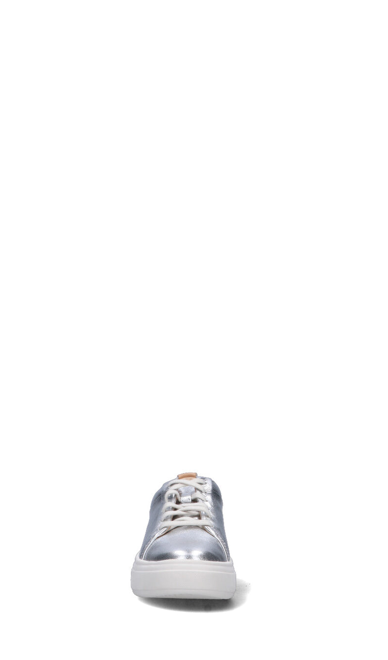 CLARKS CORE Sneaker donna argento in pelle