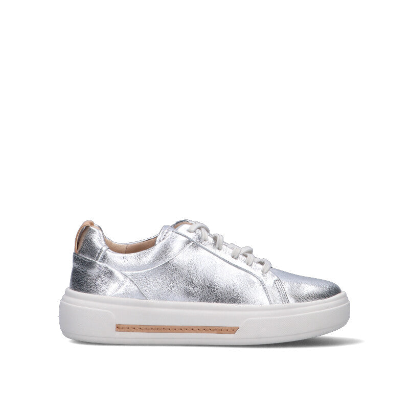 CLARKS CORE Sneaker donna argento in pelle