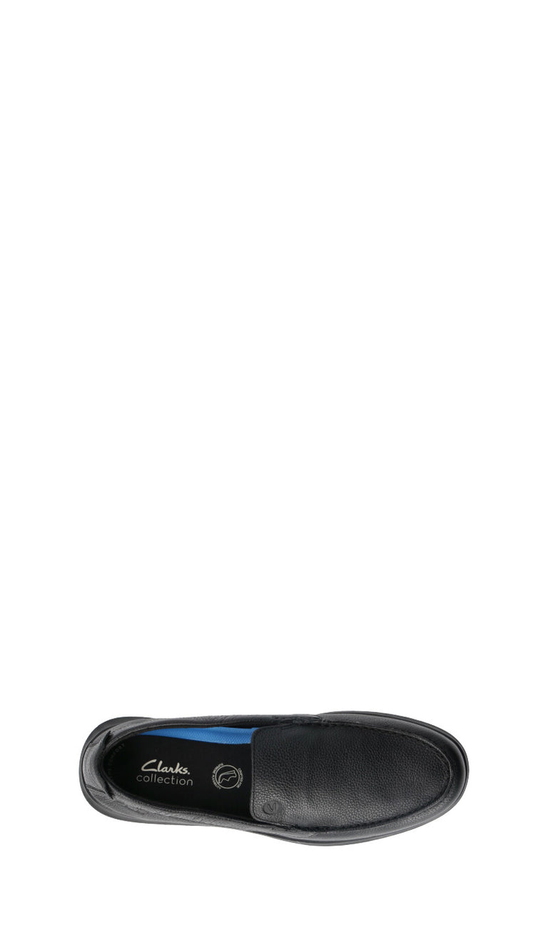 CLARKS ESSENTIALS Mocassino uomo nero in pelle