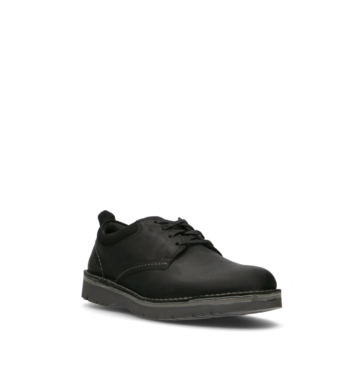 CLARKS ESSENTIALS EASTRIDGE LOW Stringata uomo nera in pelle