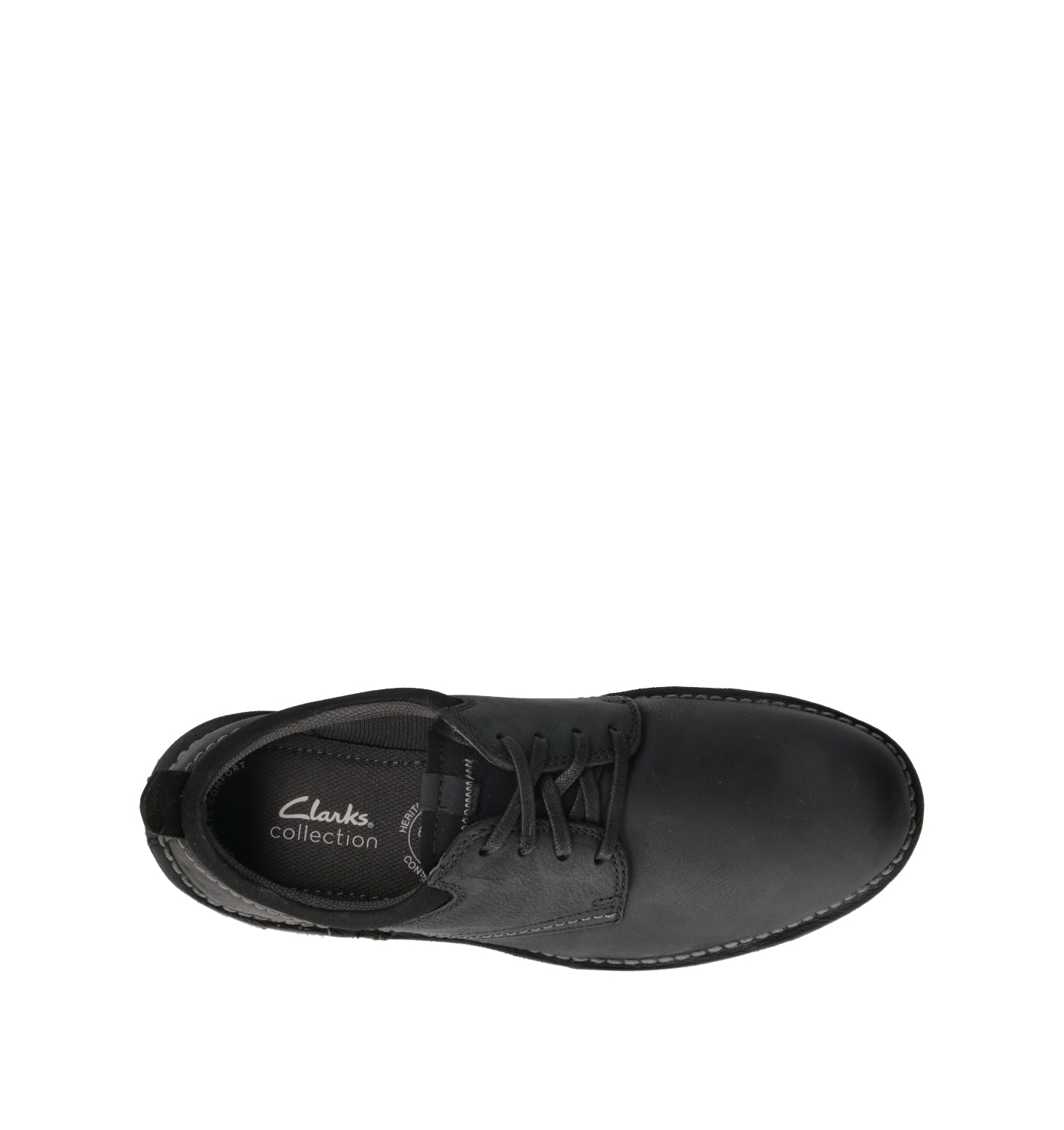 CLARKS ESSENTIALS EASTRIDGE LOW Stringata uomo nera in pelle