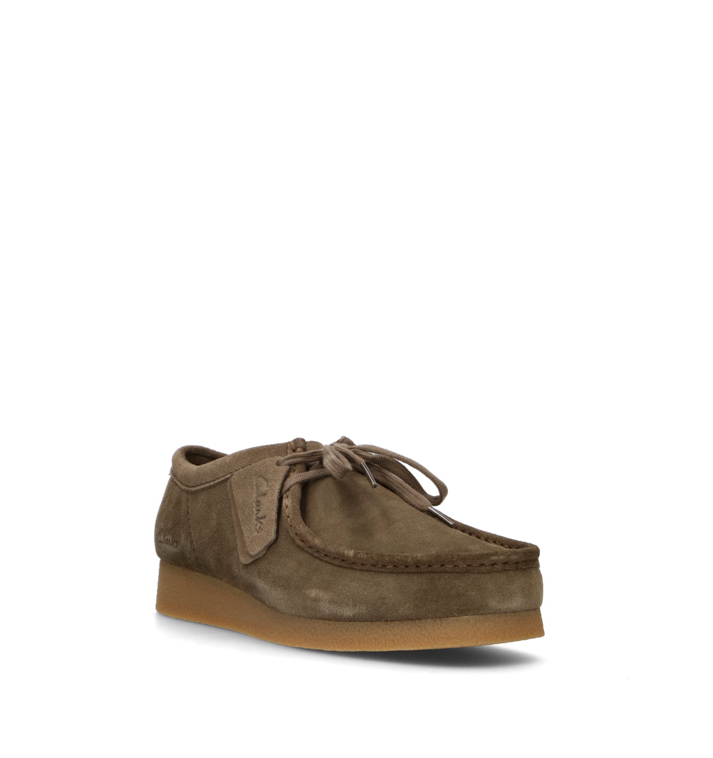 CLARKS EVO WALLABEE EVO Mocassino uomo oliva in suede