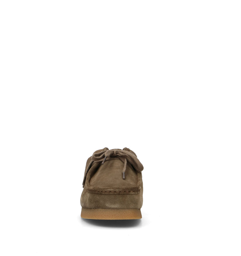 CLARKS EVO WALLABEE EVO Mocassino uomo oliva in suede