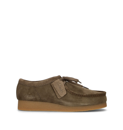 CLARKS EVO WALLABEE EVO Mocassino uomo oliva in suede