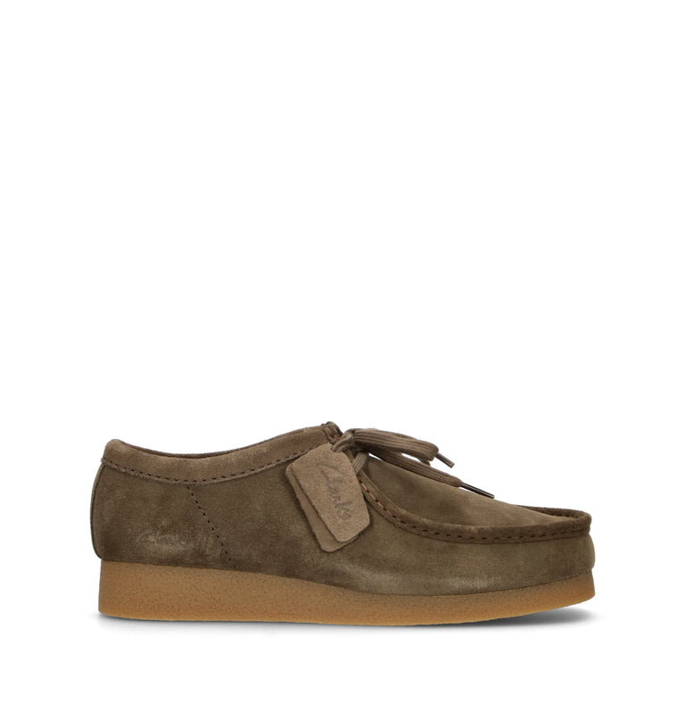 CLARKS EVO WALLABEE EVO Mocassino uomo oliva in suede