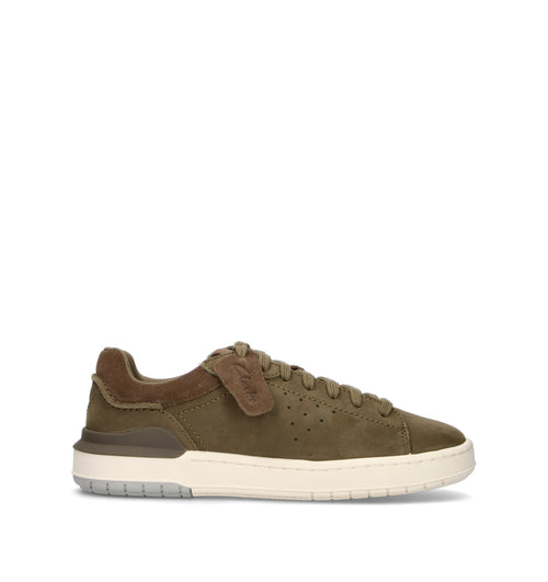CLARKS CORE COURTLITE2 RUN Sneaker uomo oliva in nabuk