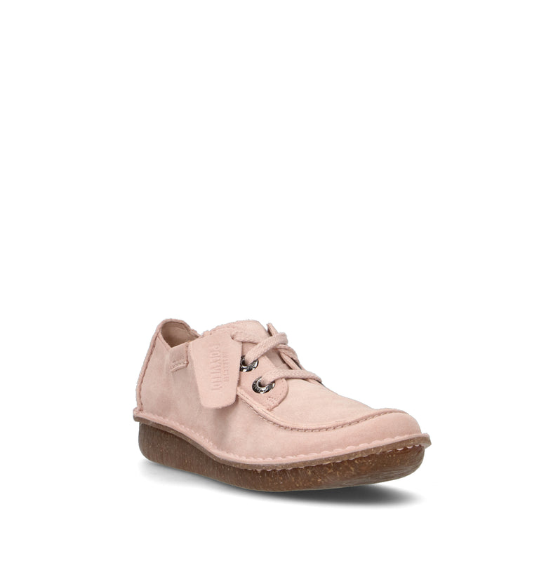 CLARKS CORE FUNNY DREAM Stringata donna rosa in suede