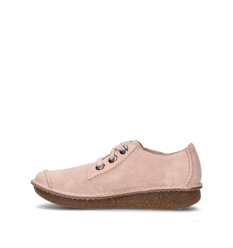 CLARKS CORE FUNNY DREAM Stringata donna rosa in suede