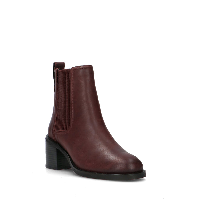 CLARKS CORE CHAMBERLY TOP Tronchetto donna bordeaux in pelle