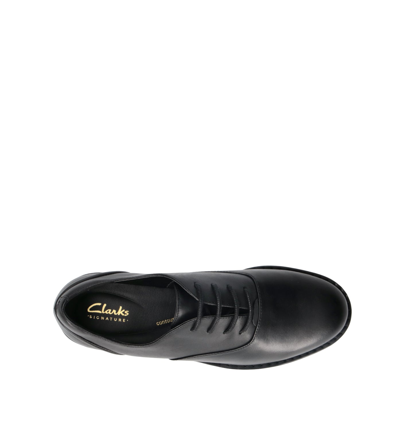 CLARKS CORE HANA WALK Stringata donna nera in pelle