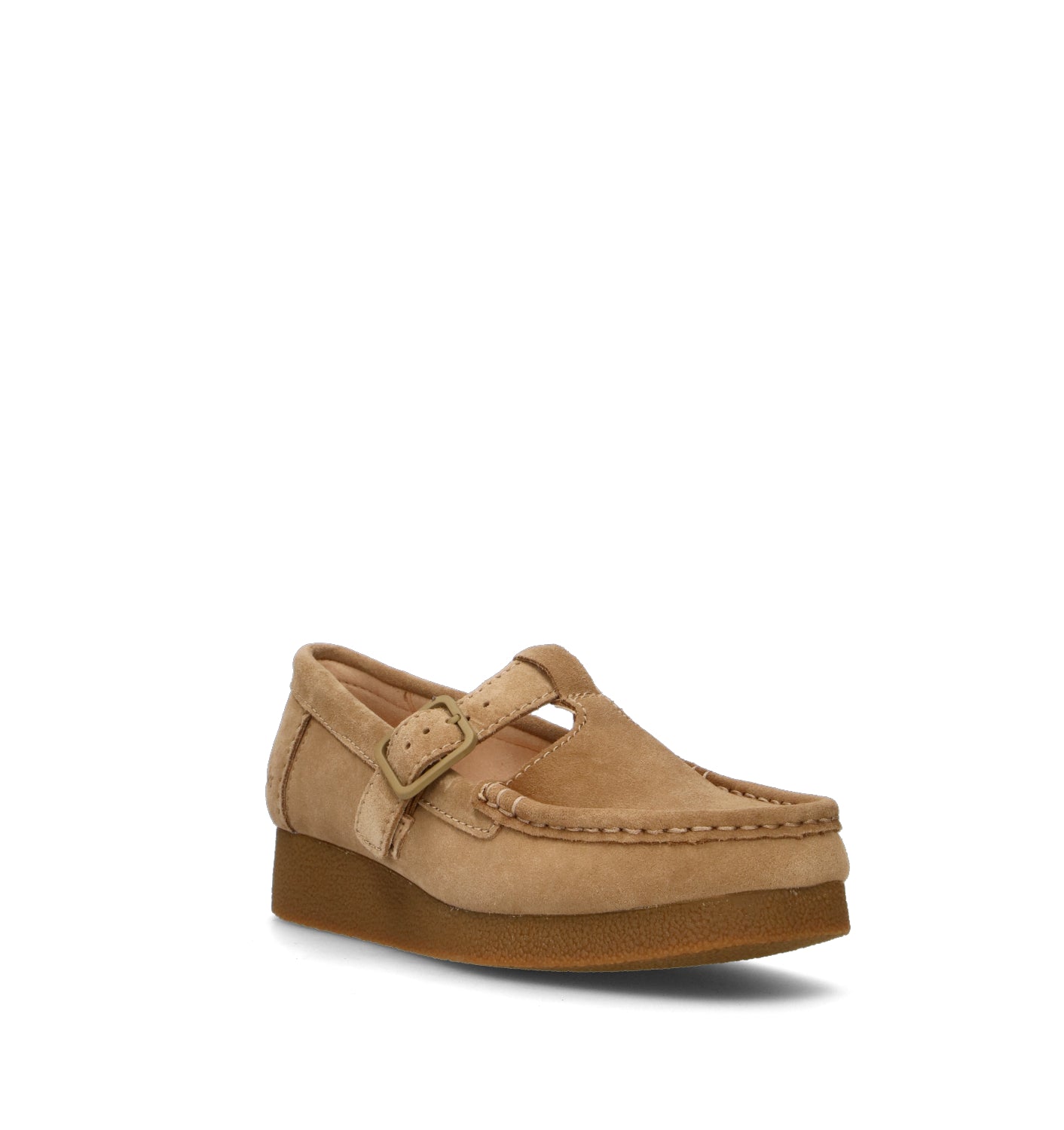 CLARKS EVO WALLABEE BAR Mocassino donna beige in suede
