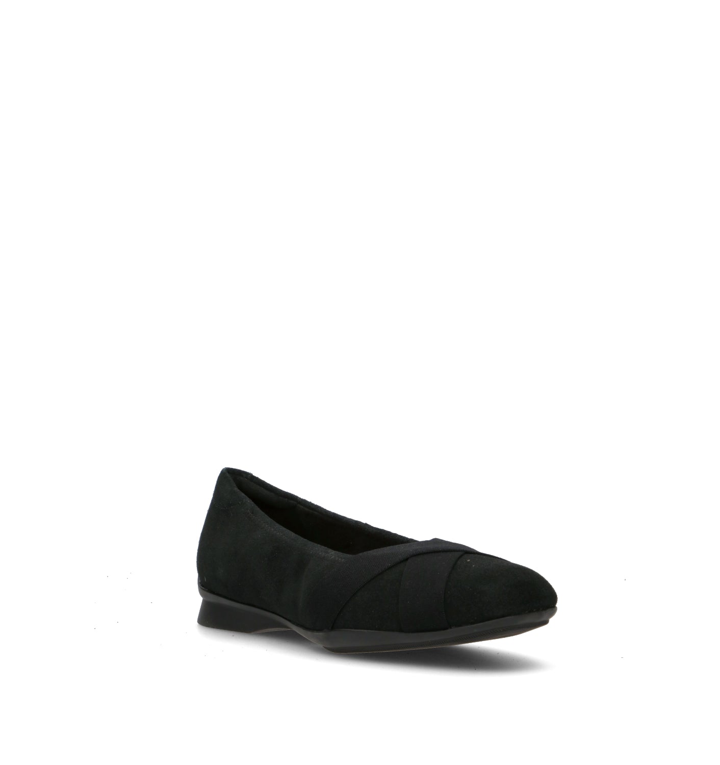 CLARKS ESSENTIALS JAZMYNN GEM Ballerina donna nera in suede