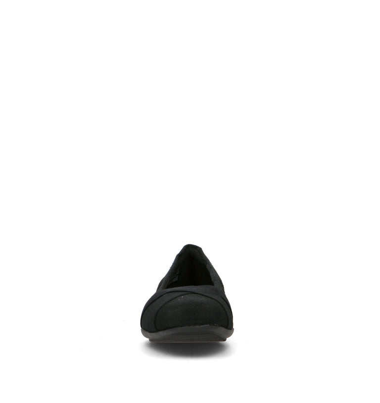 CLARKS ESSENTIALS JAZMYNN GEM Ballerina donna nera in suede