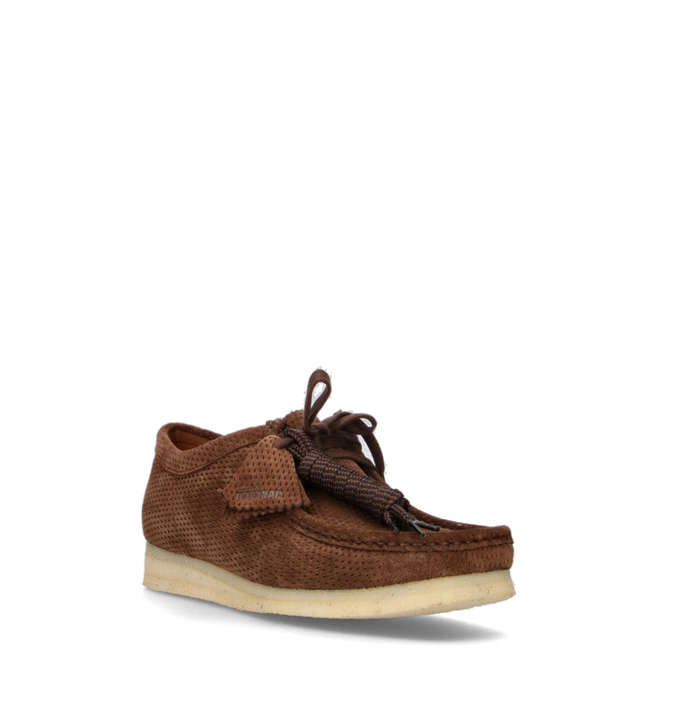 CLARKS ORIGINALS WALLABEE Mocassino uomo marrone in suede