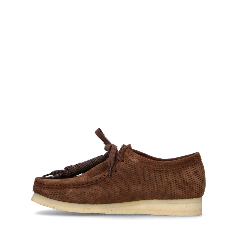 CLARKS ORIGINALS WALLABEE Mocassino uomo marrone in suede