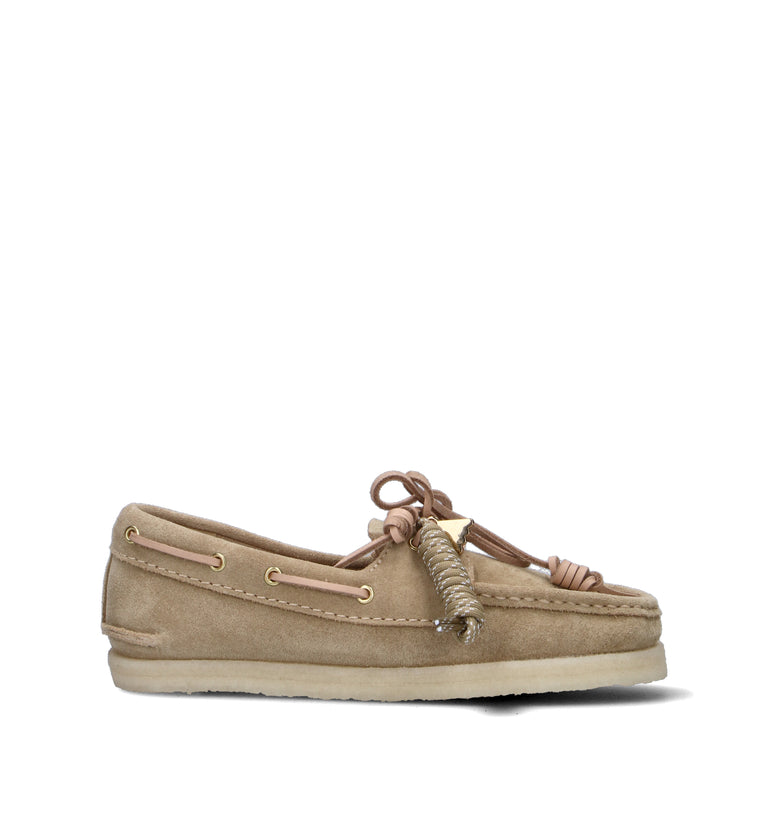 CLARKS ORIGINALS GODNEY BOAT Scarpa barca donna beige in suede