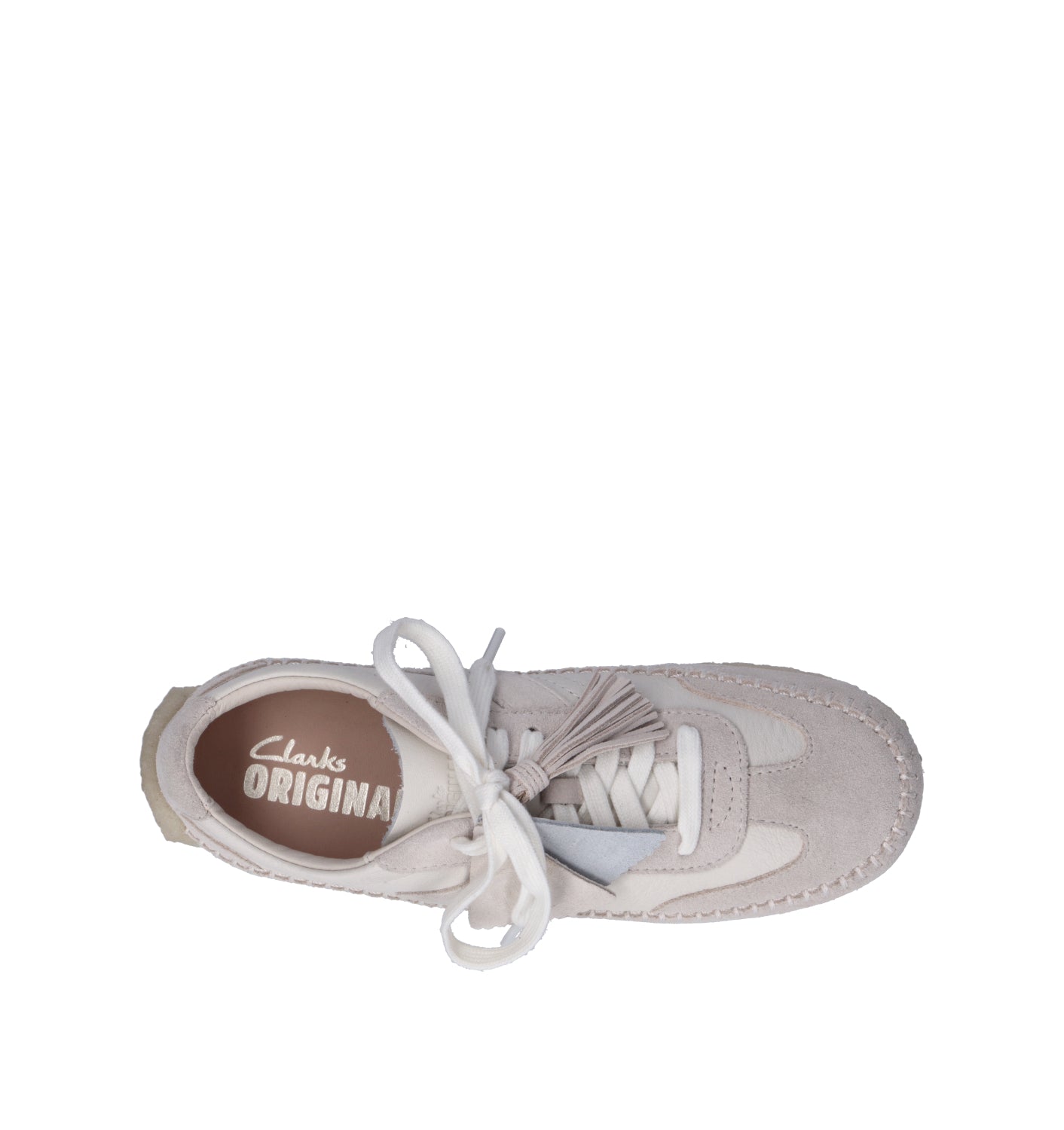 CLARKS ORIGINALS TOR LOW Sneaker donna bianca in suede