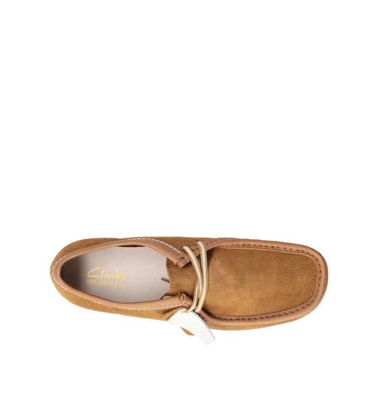 CLARKS EVO WALLABEE Mocassino uomo ocra in suede