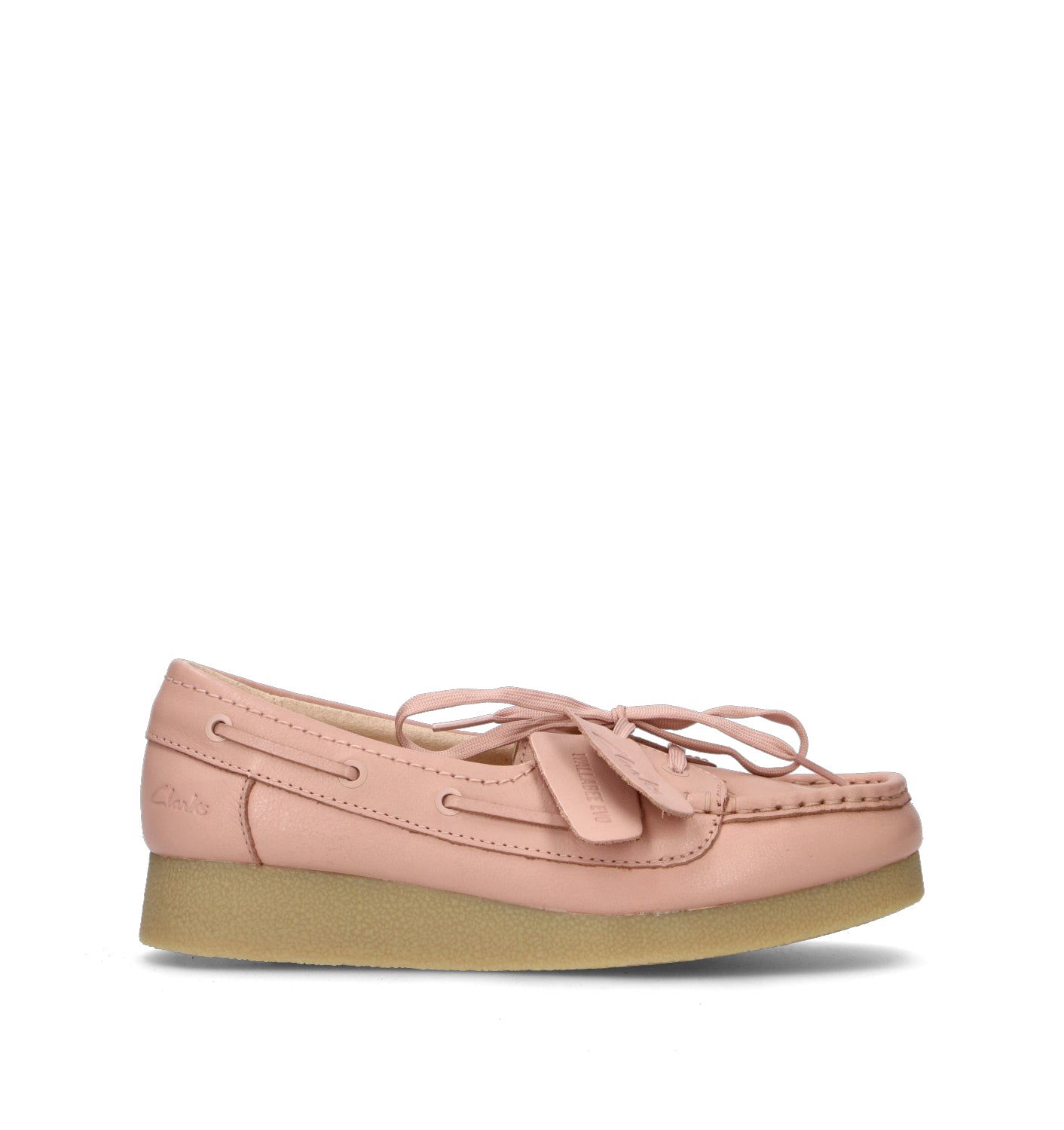 CLARKS EVO WALLABEE EVOSEA Scarpa barca donna rosa in pelle