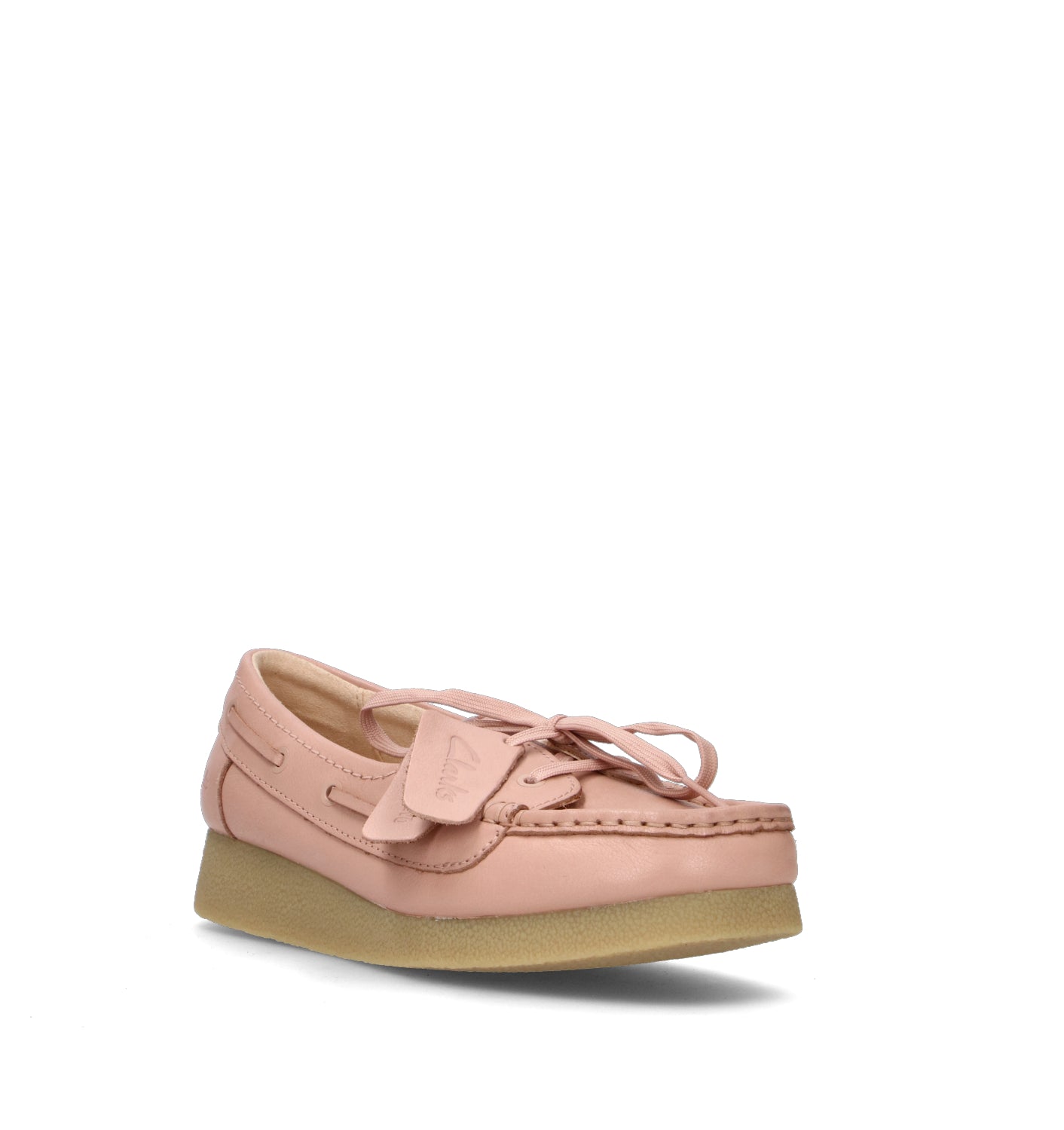 CLARKS EVO WALLABEE EVOSEA Scarpa barca donna rosa in pelle