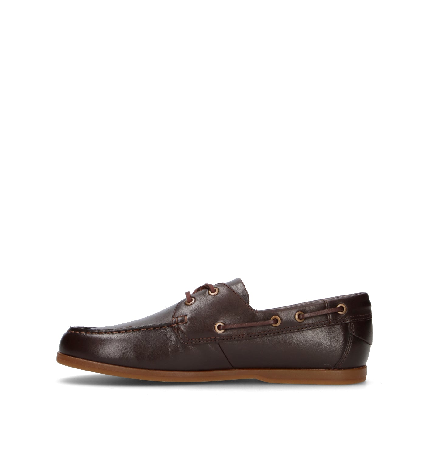 CLARKS CORE CHARMOUTH LACE Scarpa barca uomo marrone in pelle